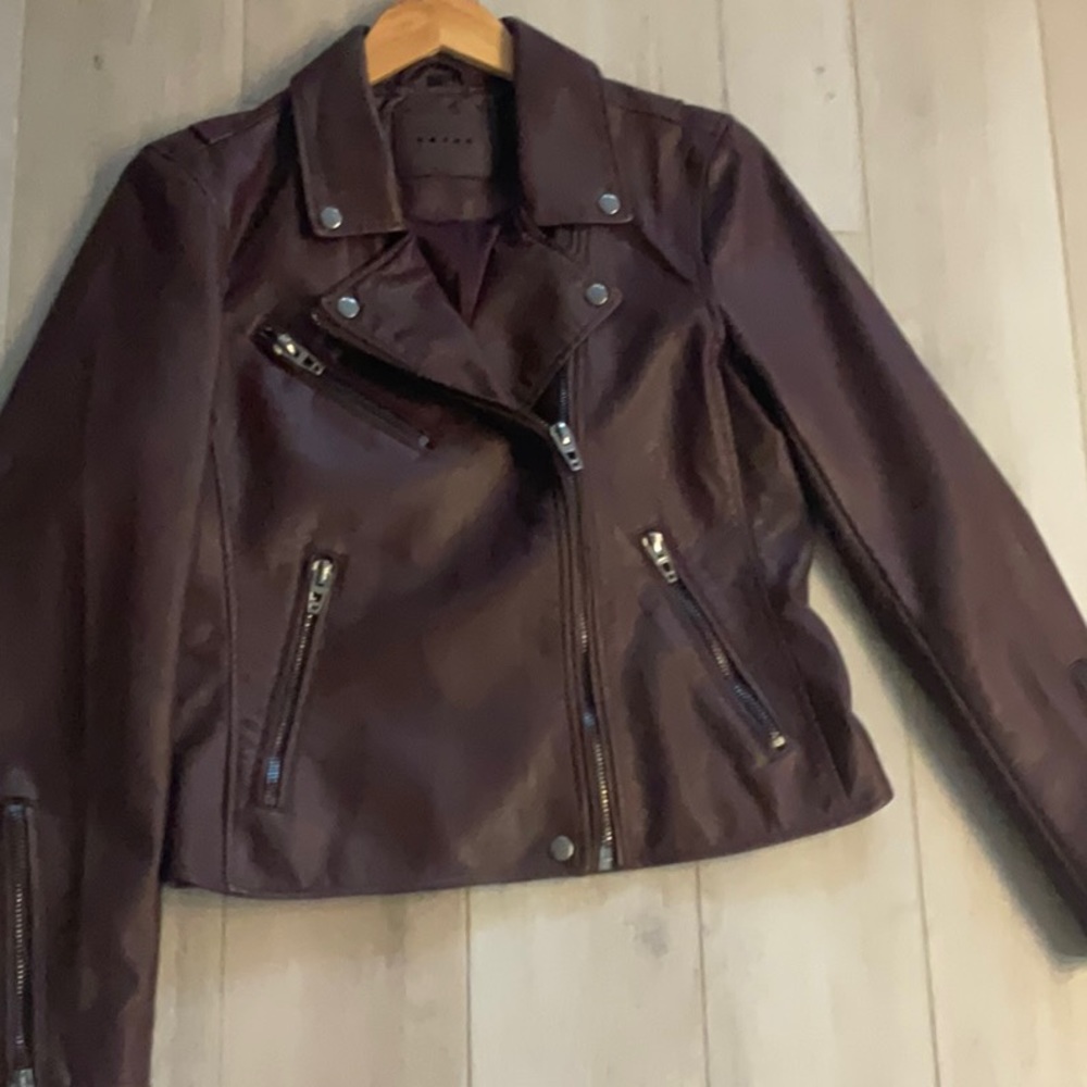 Vegan leather moto jacket